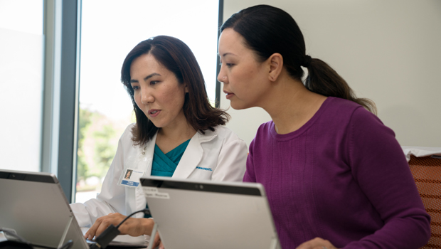 Stock photo of doctor and researcher