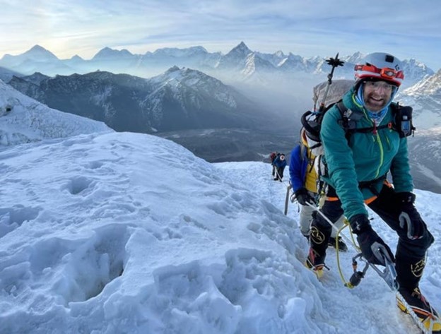 Jonathan Sugarman on a climb. Courtesy of his daughter, Maya Sugarman.